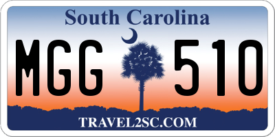 SC license plate MGG510