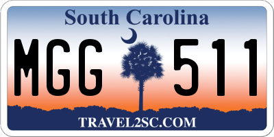 SC license plate MGG511