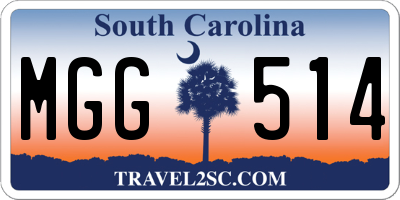SC license plate MGG514