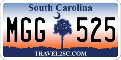 SC license plate MGG525
