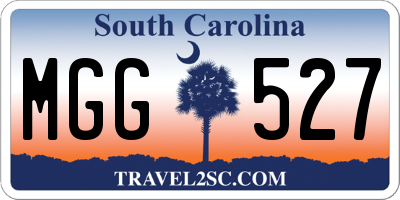 SC license plate MGG527