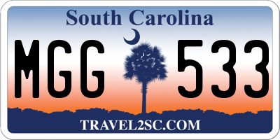 SC license plate MGG533