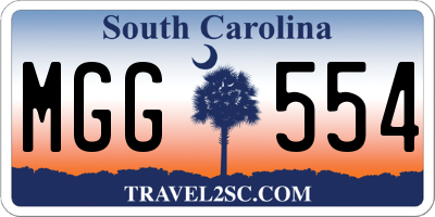 SC license plate MGG554