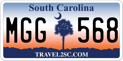SC license plate MGG568