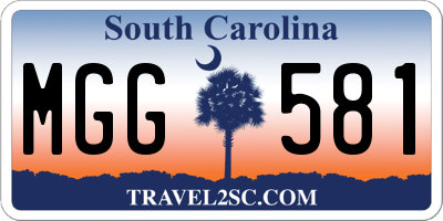 SC license plate MGG581