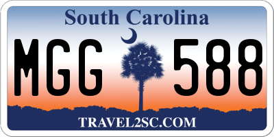 SC license plate MGG588