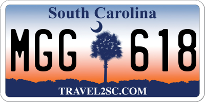 SC license plate MGG618