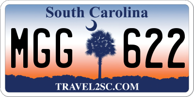 SC license plate MGG622
