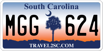 SC license plate MGG624