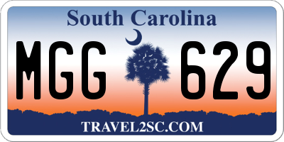 SC license plate MGG629