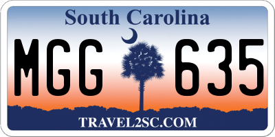 SC license plate MGG635