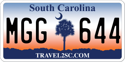 SC license plate MGG644