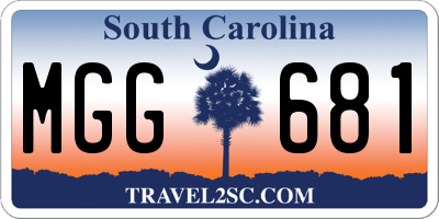 SC license plate MGG681