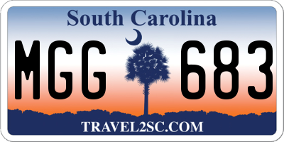 SC license plate MGG683