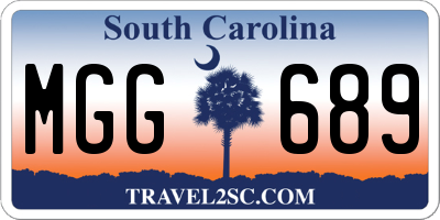 SC license plate MGG689