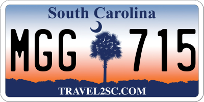SC license plate MGG715