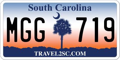 SC license plate MGG719