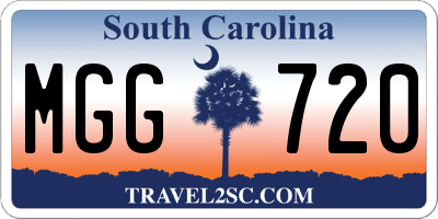 SC license plate MGG720