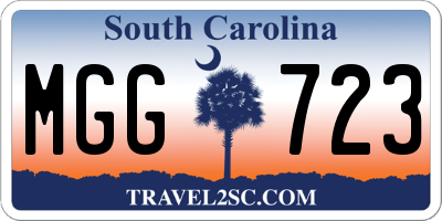 SC license plate MGG723