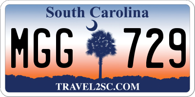 SC license plate MGG729