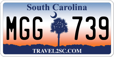 SC license plate MGG739