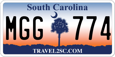 SC license plate MGG774