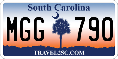 SC license plate MGG790