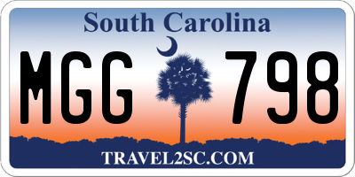 SC license plate MGG798