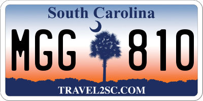 SC license plate MGG810