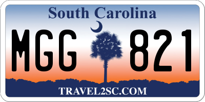 SC license plate MGG821