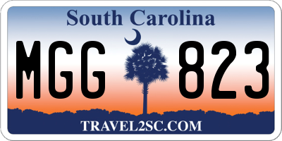 SC license plate MGG823