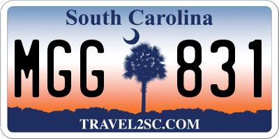SC license plate MGG831