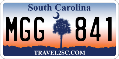 SC license plate MGG841