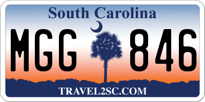 SC license plate MGG846