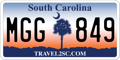 SC license plate MGG849