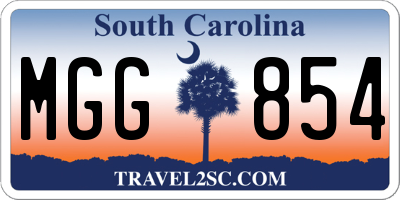 SC license plate MGG854