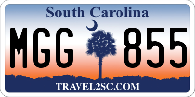 SC license plate MGG855