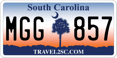 SC license plate MGG857