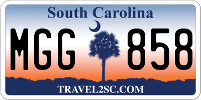 SC license plate MGG858