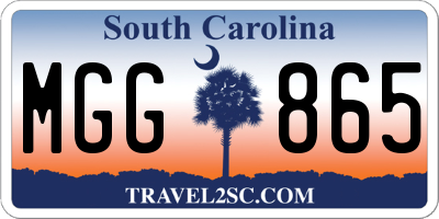 SC license plate MGG865