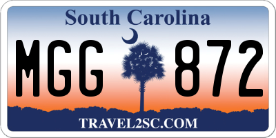 SC license plate MGG872