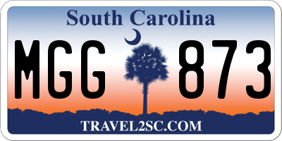 SC license plate MGG873