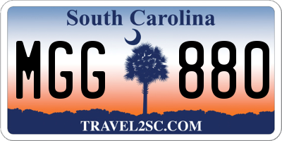 SC license plate MGG880