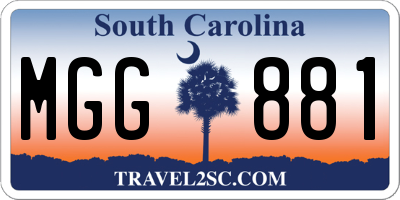 SC license plate MGG881