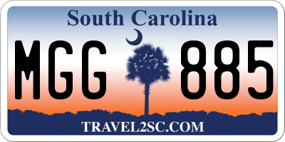 SC license plate MGG885