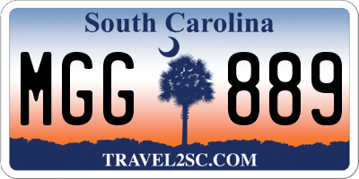 SC license plate MGG889