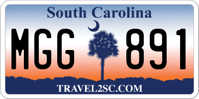 SC license plate MGG891