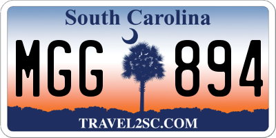 SC license plate MGG894