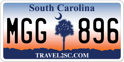 SC license plate MGG896