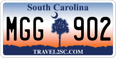 SC license plate MGG902